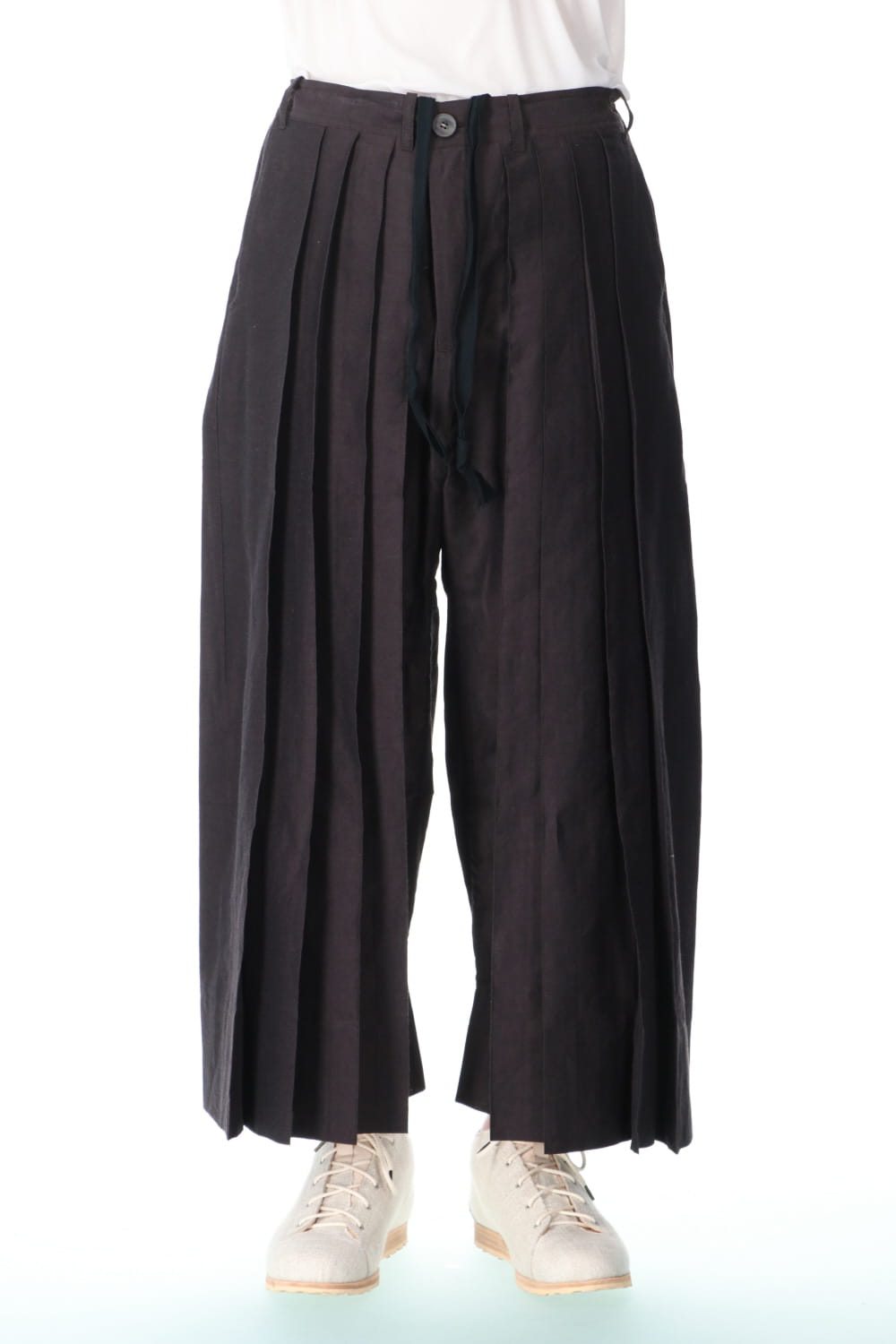 TROUSERS#62 INK RAMIE/COTTON BATIST