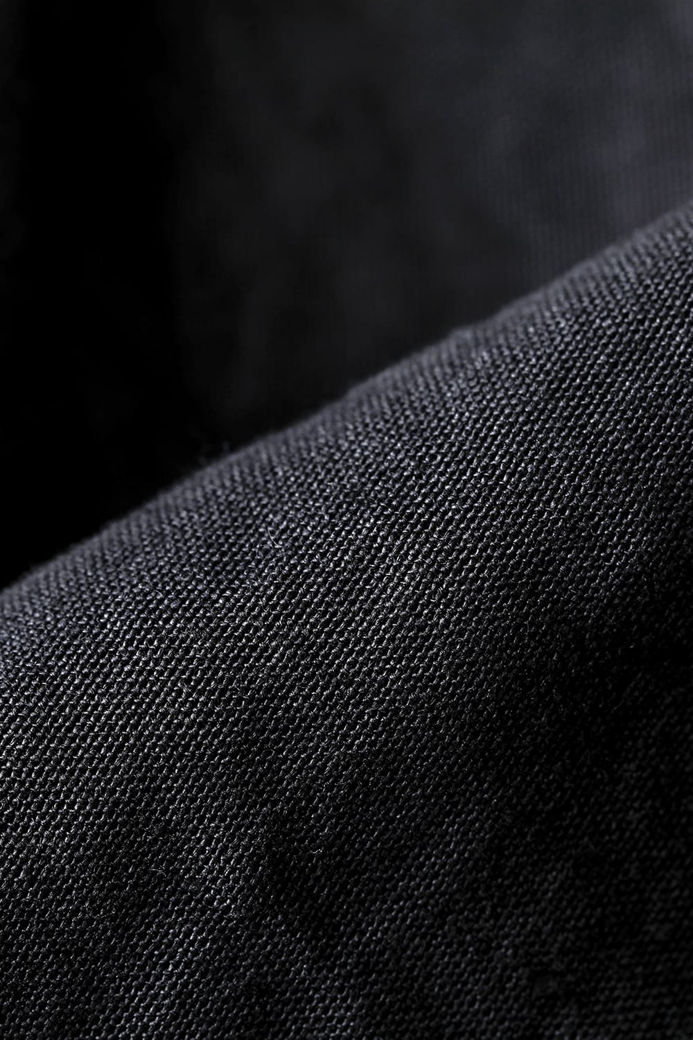 TROUSERS#69  BLACK LINEN/PAPER CLOTH