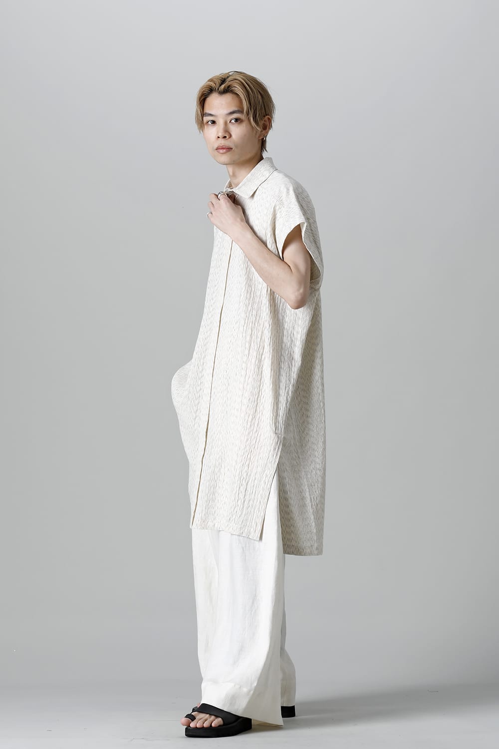 TROUSERS#69 KINARI HEMP SHIRTING