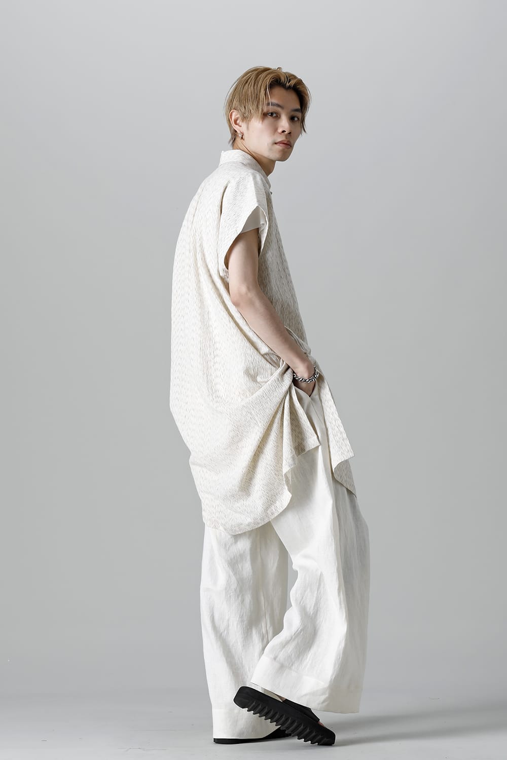 TROUSERS#69 KINARI HEMP SHIRTING