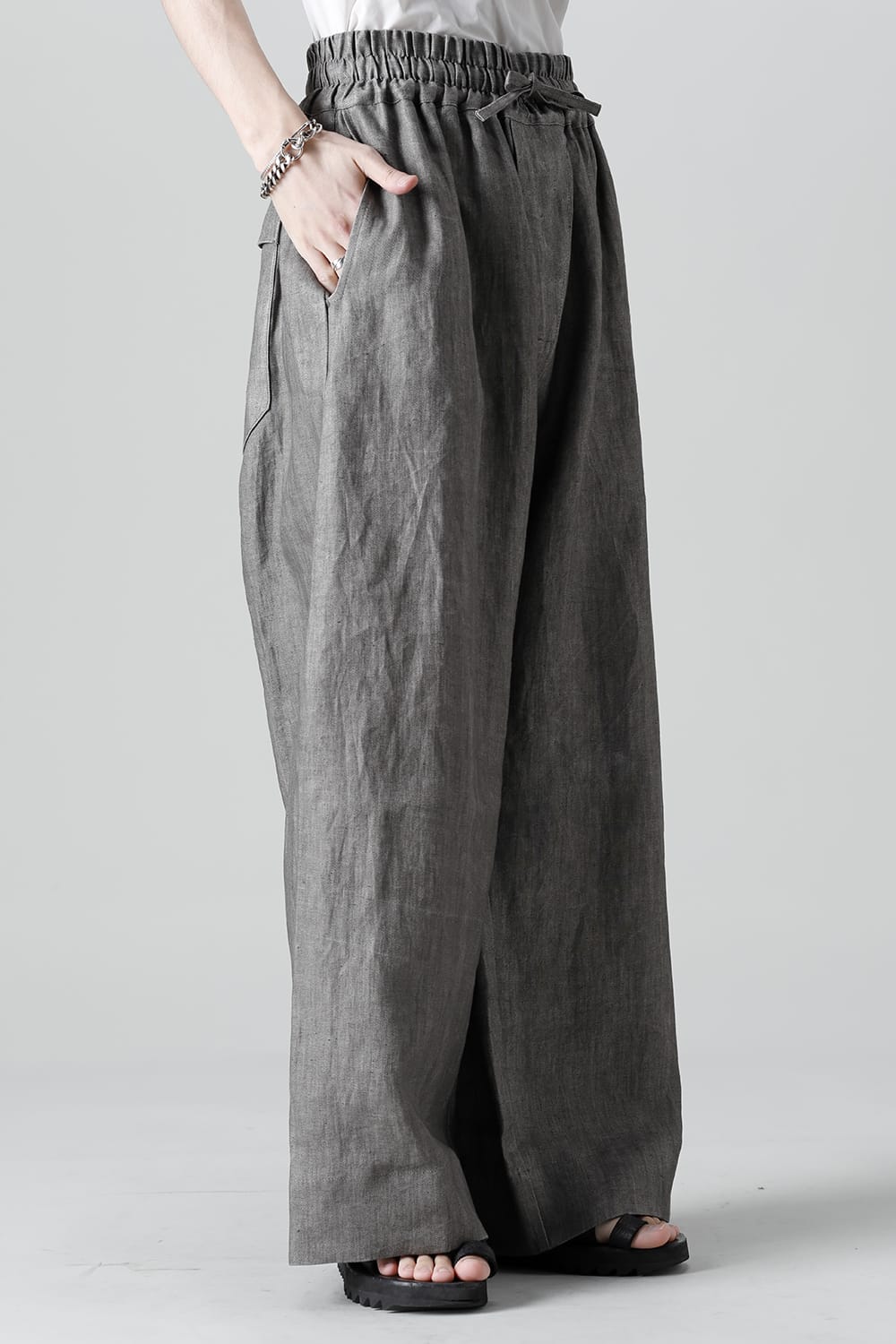 TROUSERS#69 SUMI LINEN TWILL