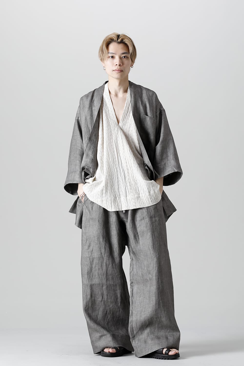 TROUSERS#69 SUMI LINEN TWILL