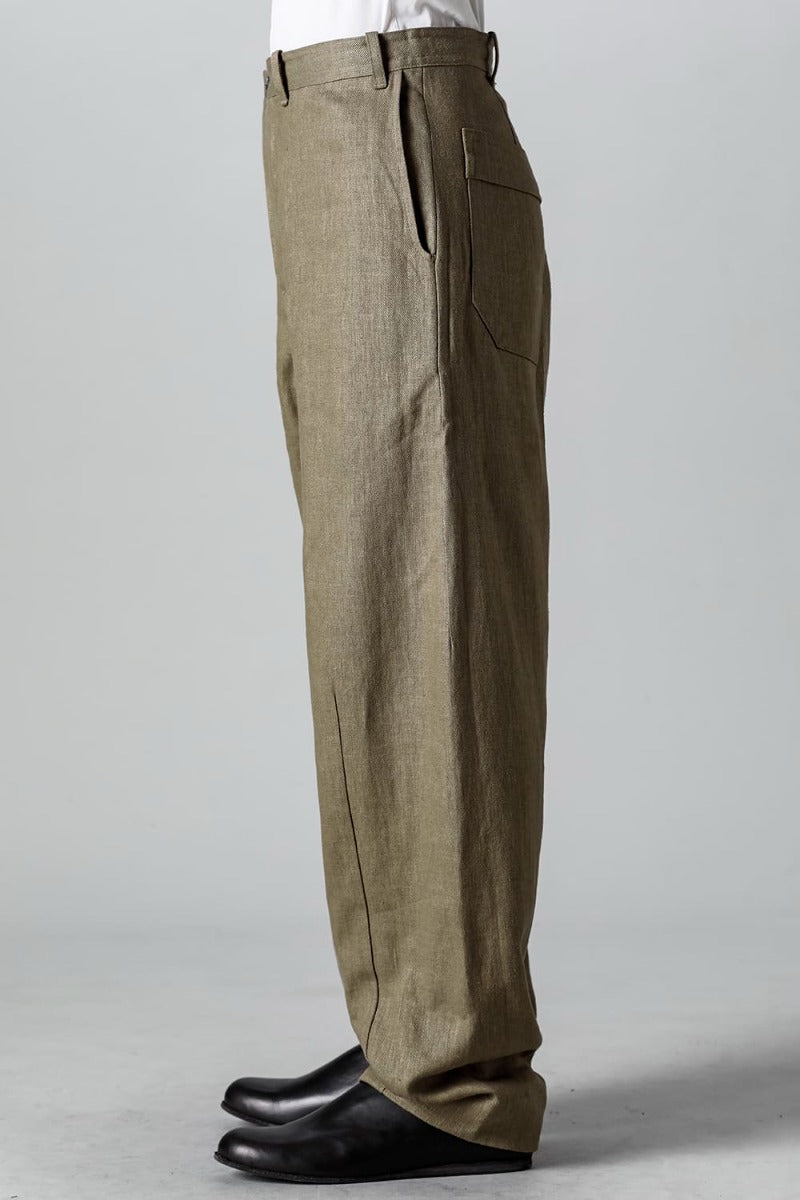 TROUSERS #72 CEMENT HEMP TWILL