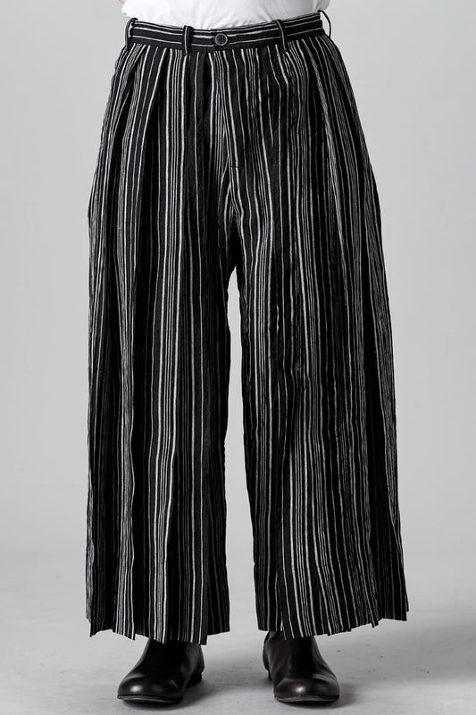 TROUSERS #74 CONTRAST STRIPE LINEN BATIST