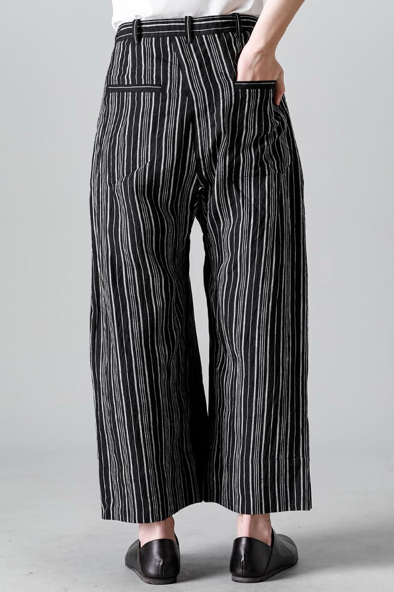 TROUSERS #74 CONTRAST STRIPE LINEN BATIST