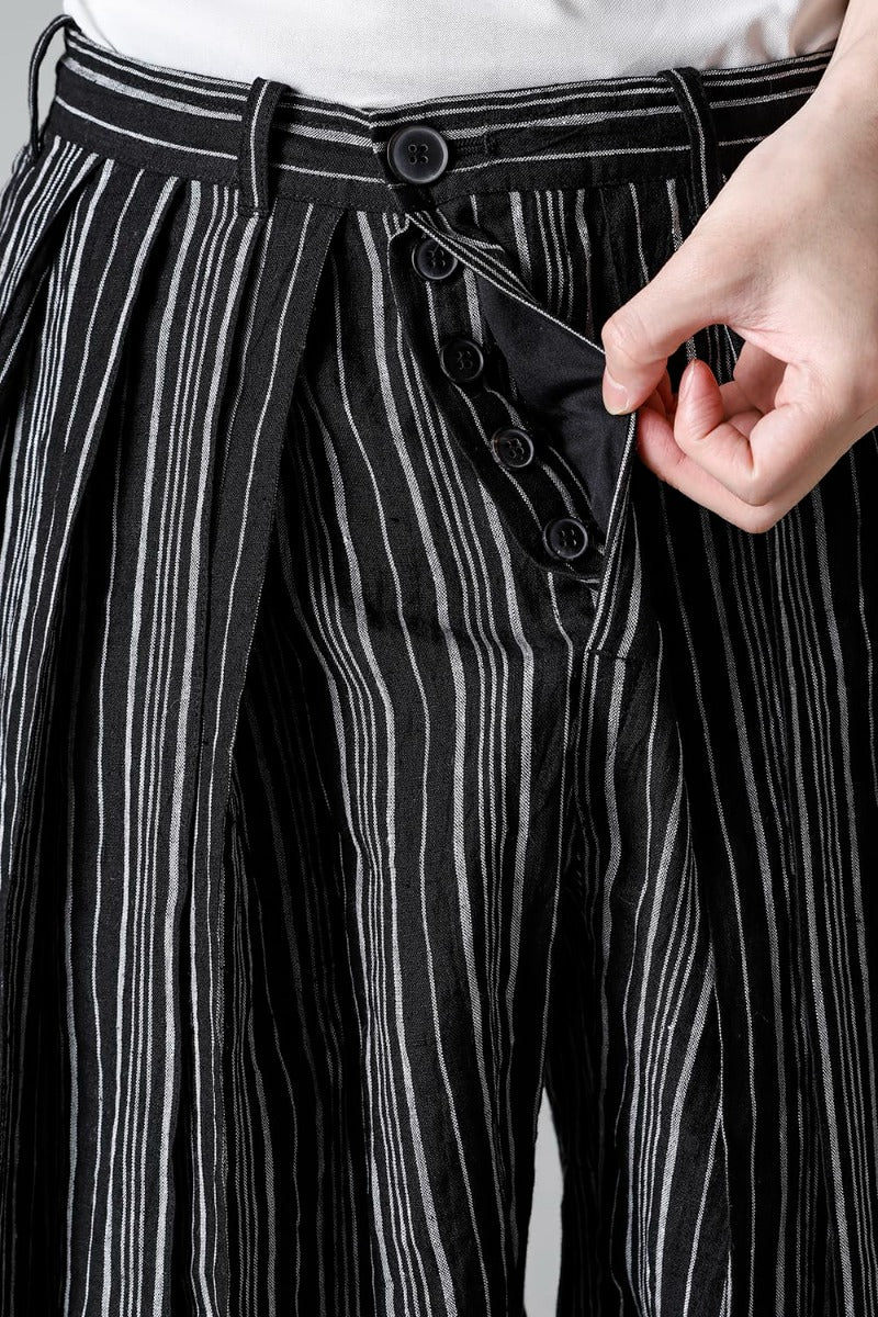 TROUSERS #74 CONTRAST STRIPE LINEN BATIST