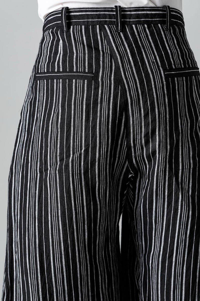 TROUSERS #74 CONTRAST STRIPE LINEN BATIST