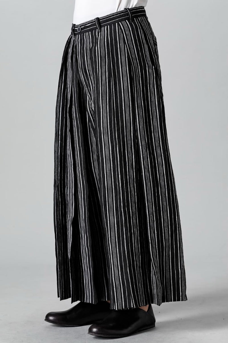 TROUSERS #74 CONTRAST STRIPE LINEN BATIST