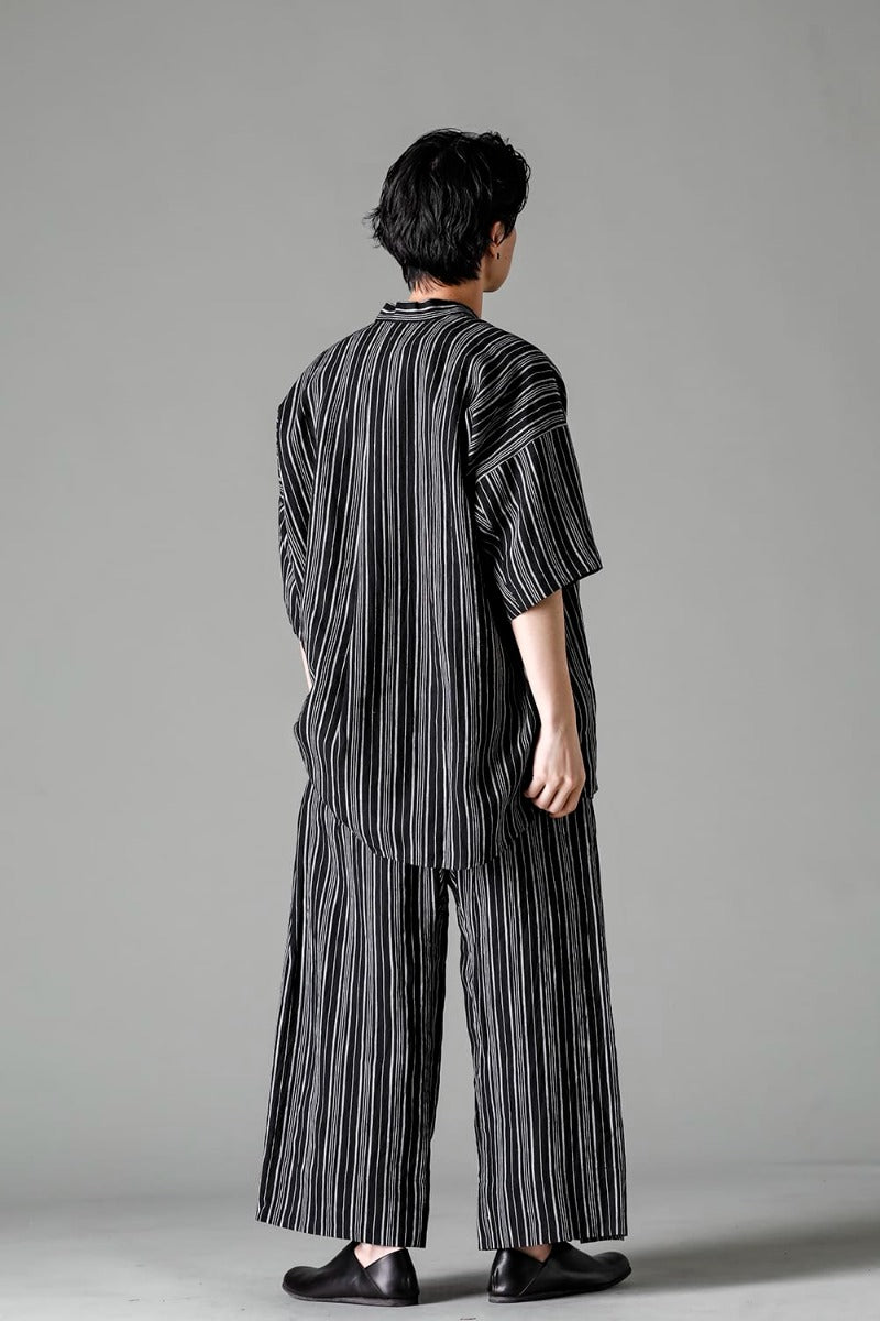 TROUSERS #74 CONTRAST STRIPE LINEN BATIST