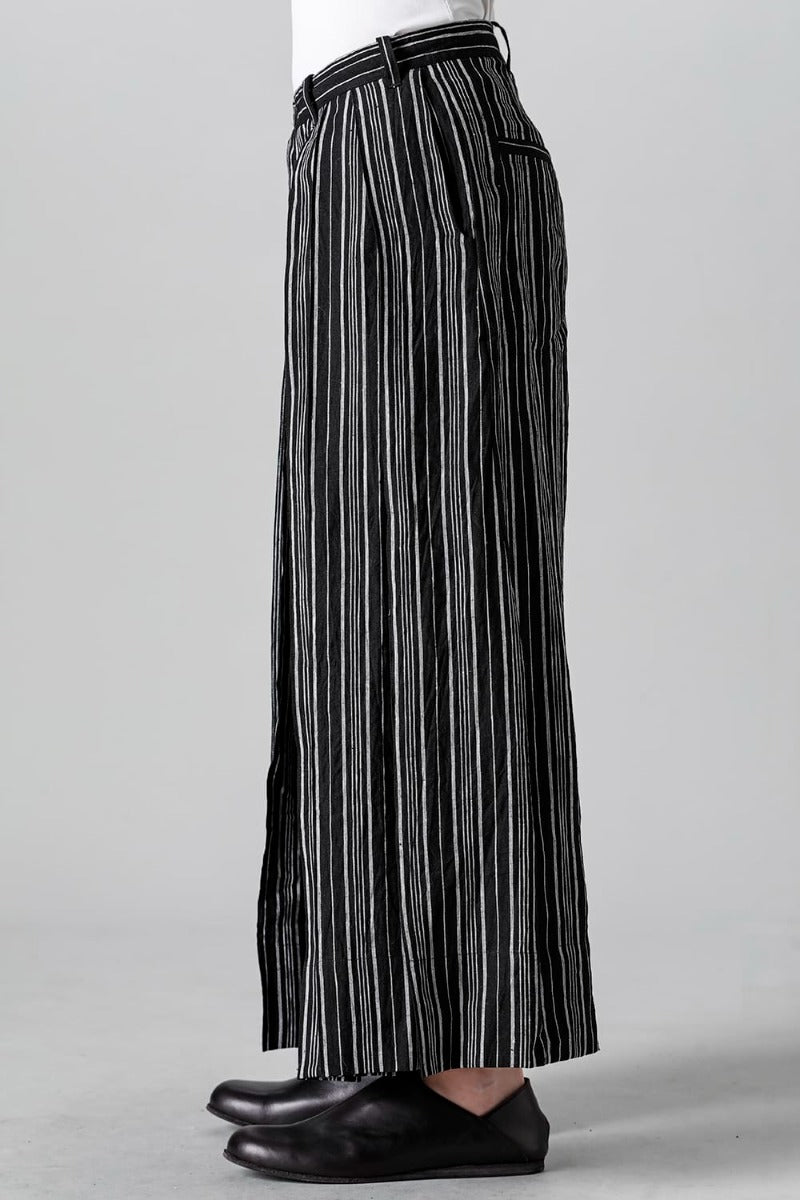 TROUSERS #74 CONTRAST STRIPE LINEN BATIST