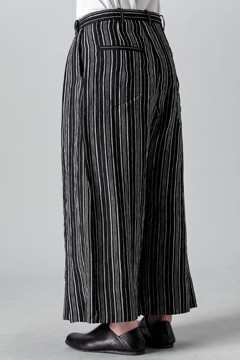 TROUSERS #74 CONTRAST STRIPE LINEN BATIST