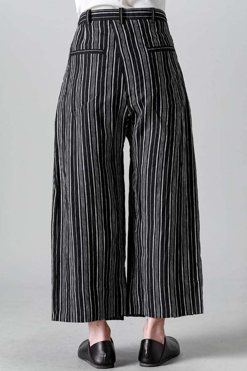 TROUSERS #74 CONTRAST STRIPE LINEN BATIST