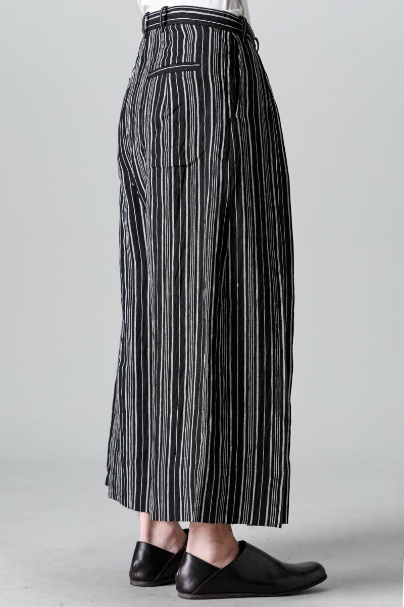 TROUSERS #74 CONTRAST STRIPE LINEN BATIST