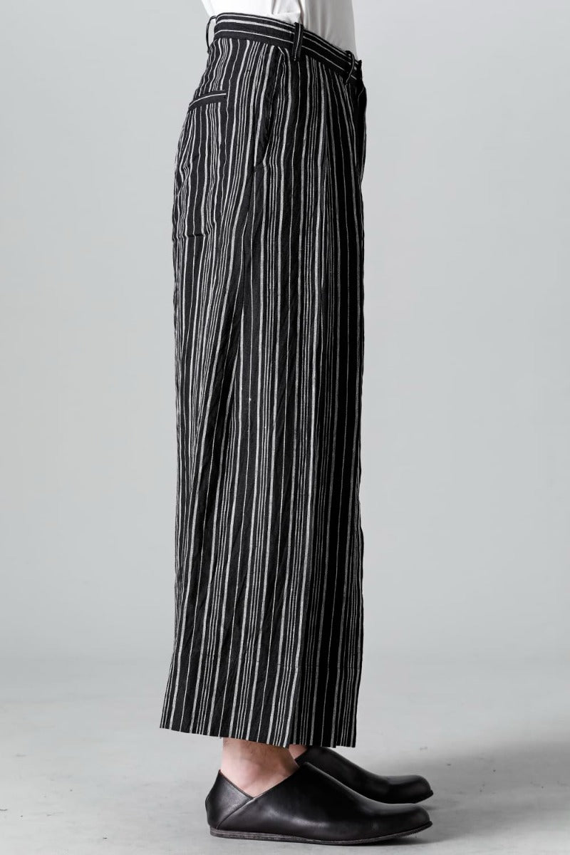 TROUSERS #74 CONTRAST STRIPE LINEN BATIST