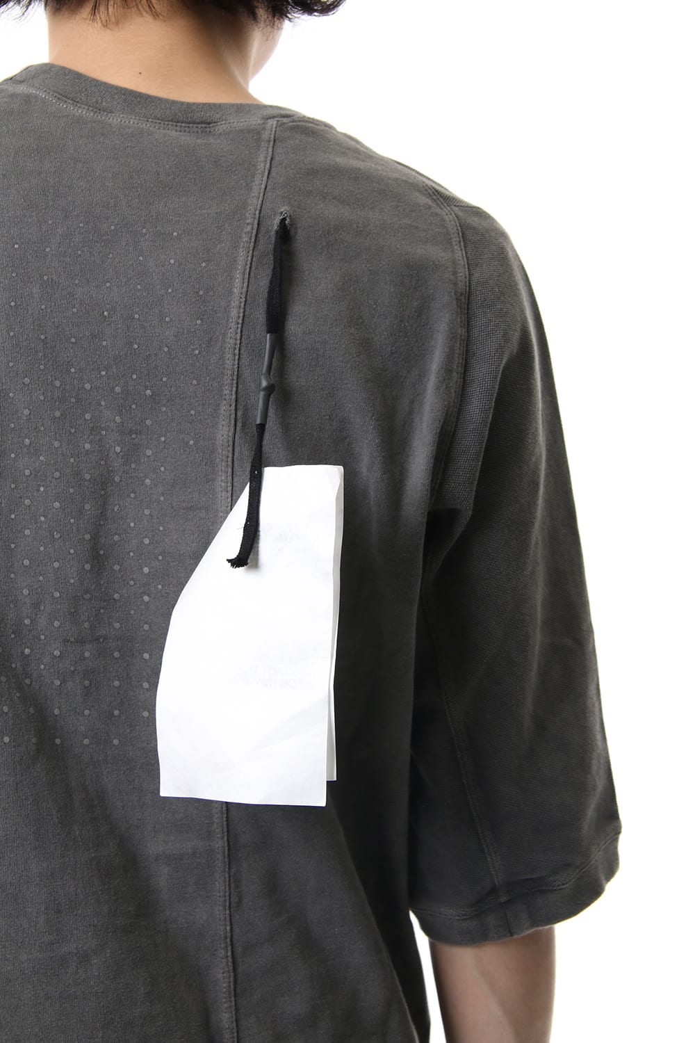 Reflector print & embroidery T-shirt (Black)