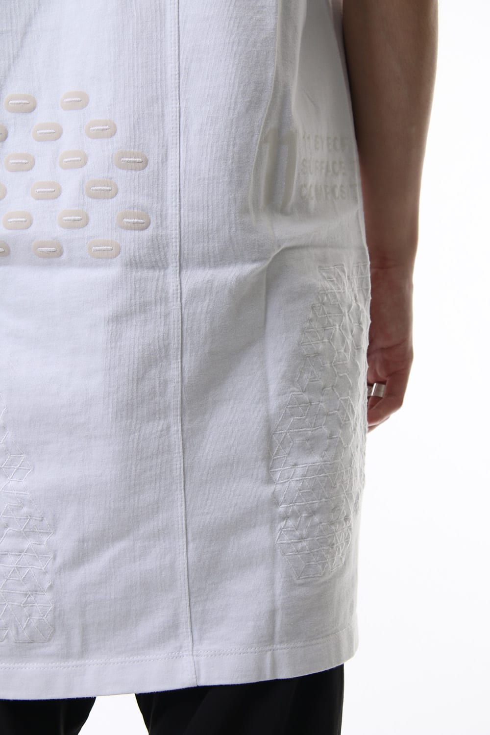 Reflector print & embroidery T-shirt (White)