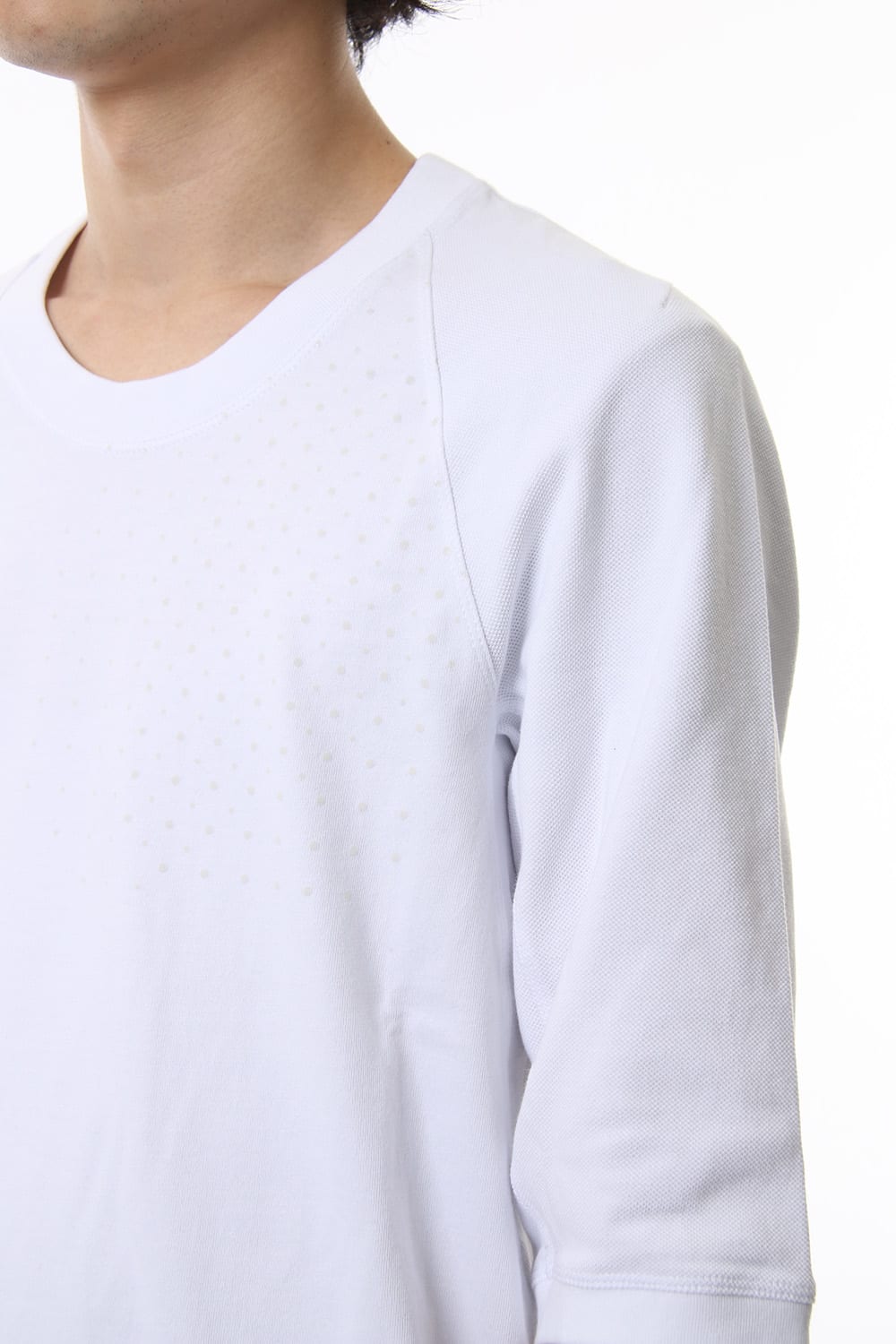Reflector print & embroidery T-shirt (White)