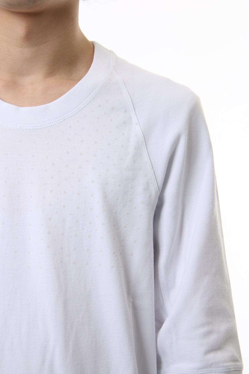 Reflector print & embroidery T-shirt (White)