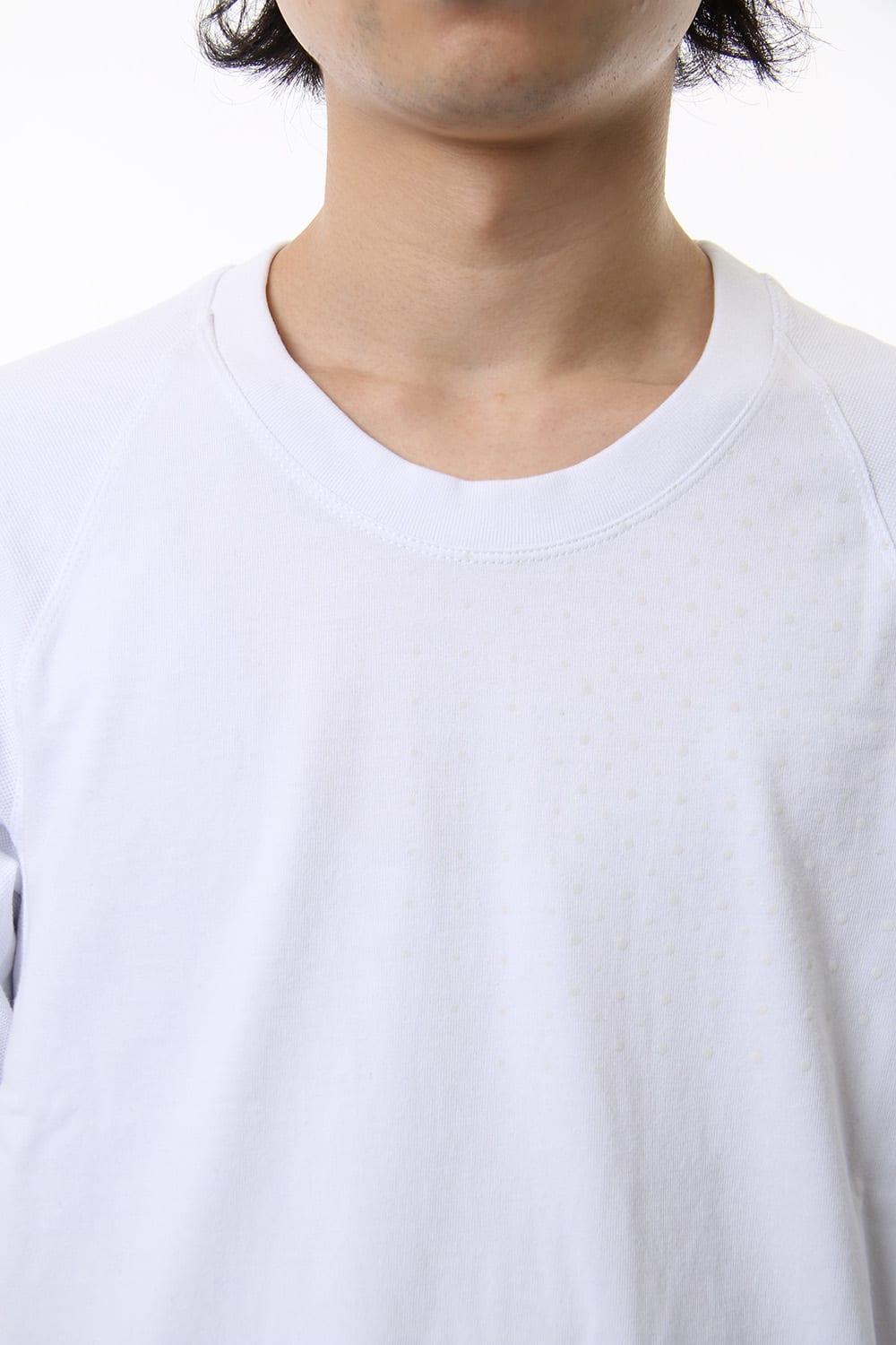 Reflector print & embroidery T-shirt (White)