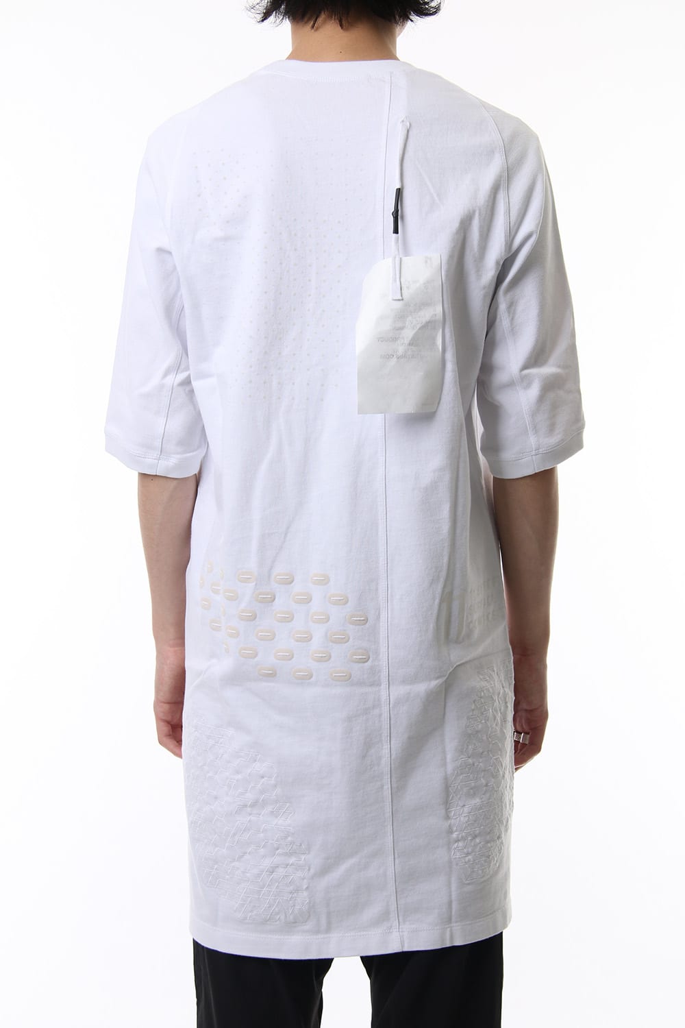 Reflector print & embroidery T-shirt (White)