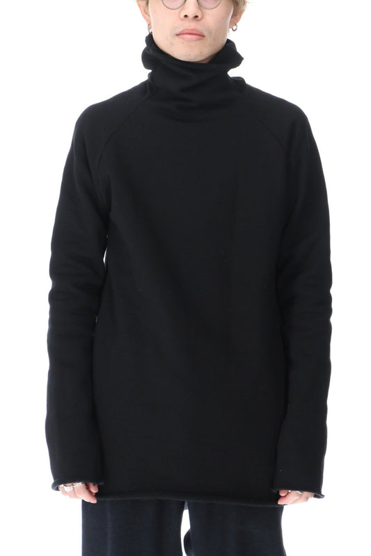 Silkete Cotton Fleece Bottle Neck Sweat Black