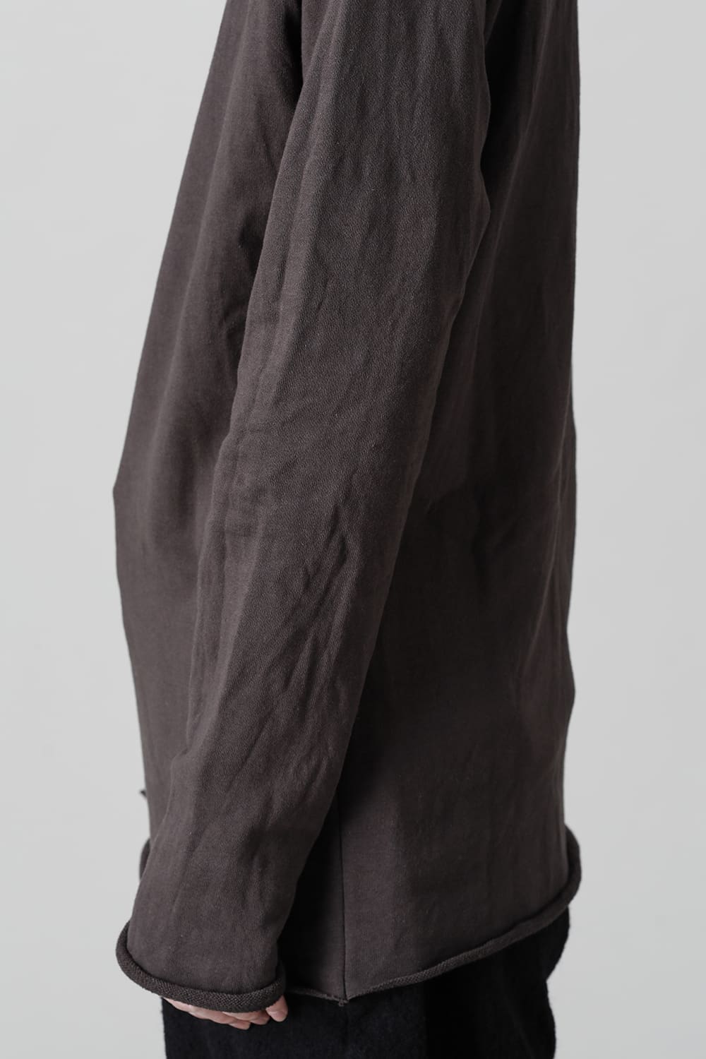 Micro Fleece Bottle neck T-shirt D.Brown