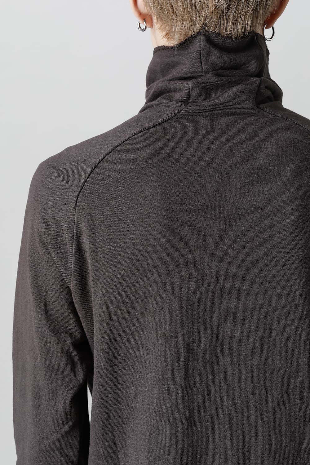 Micro Fleece Bottle neck T-shirt D.Brown