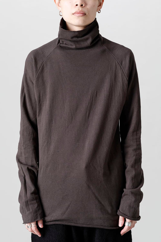 Micro Fleece Bottle neck T-shirt D.Brown