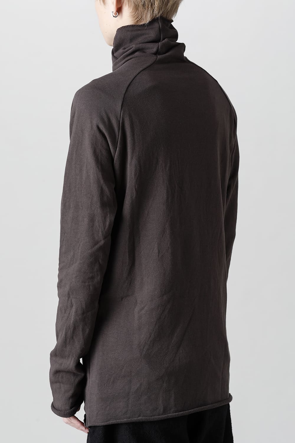 Micro Fleece Bottle neck T-shirt D.Brown