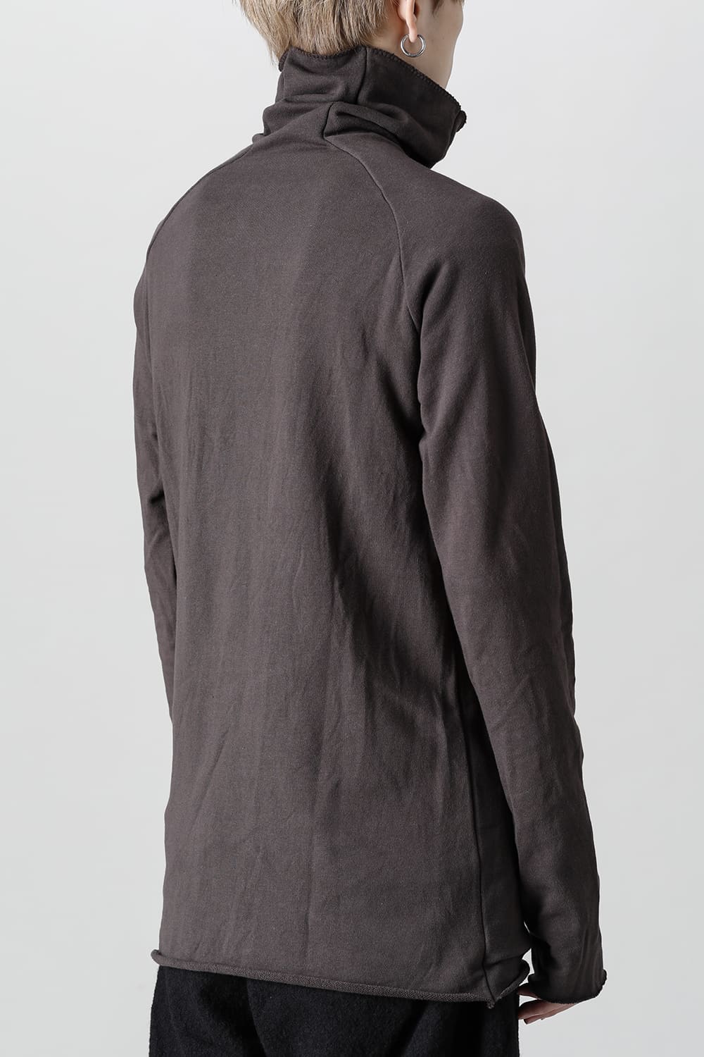 Micro Fleece Bottle neck T-shirt D.Brown