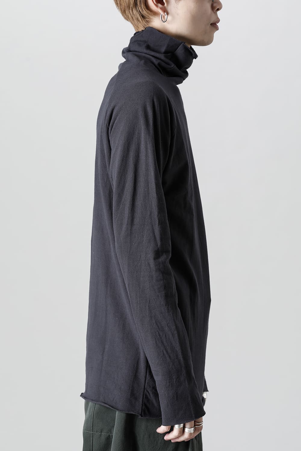 ドライコットン ジャージー ボトルネック カットソー