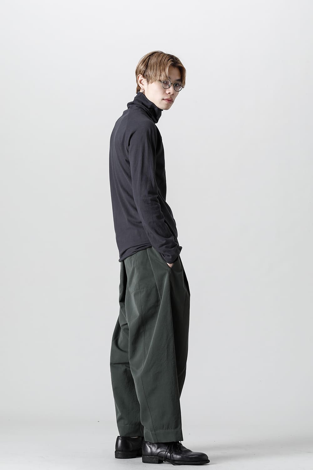 ドライコットン ジャージー ボトルネック カットソー