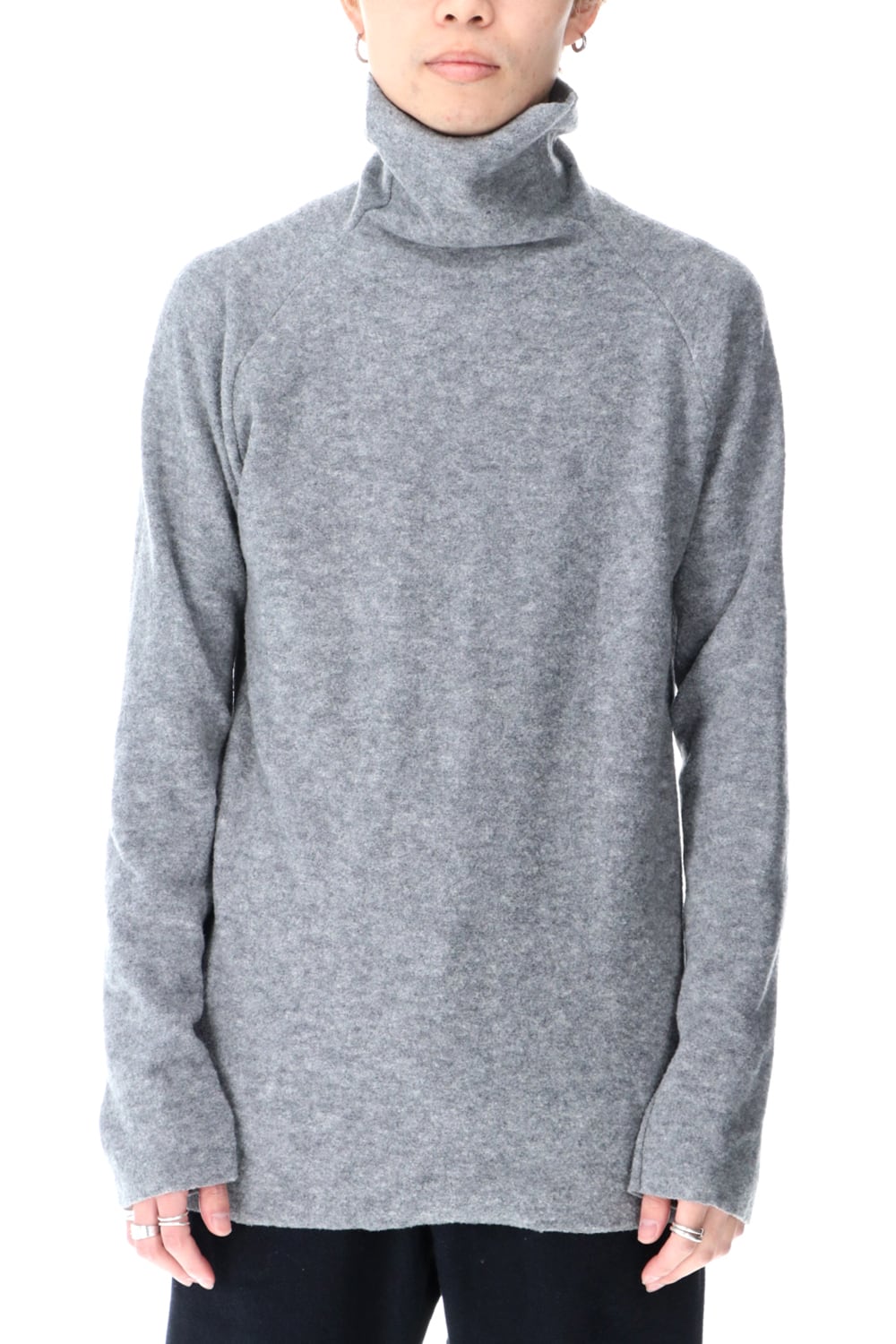New Boucle Knit Bottle Neck D.Gray
