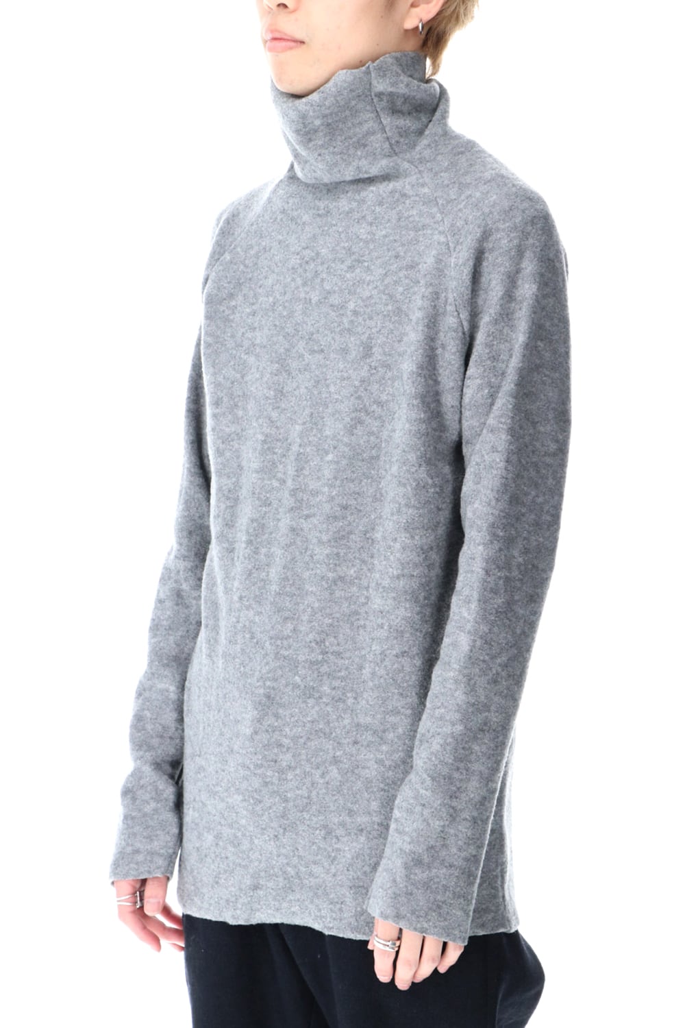 New Boucle Knit Bottle Neck D.Gray