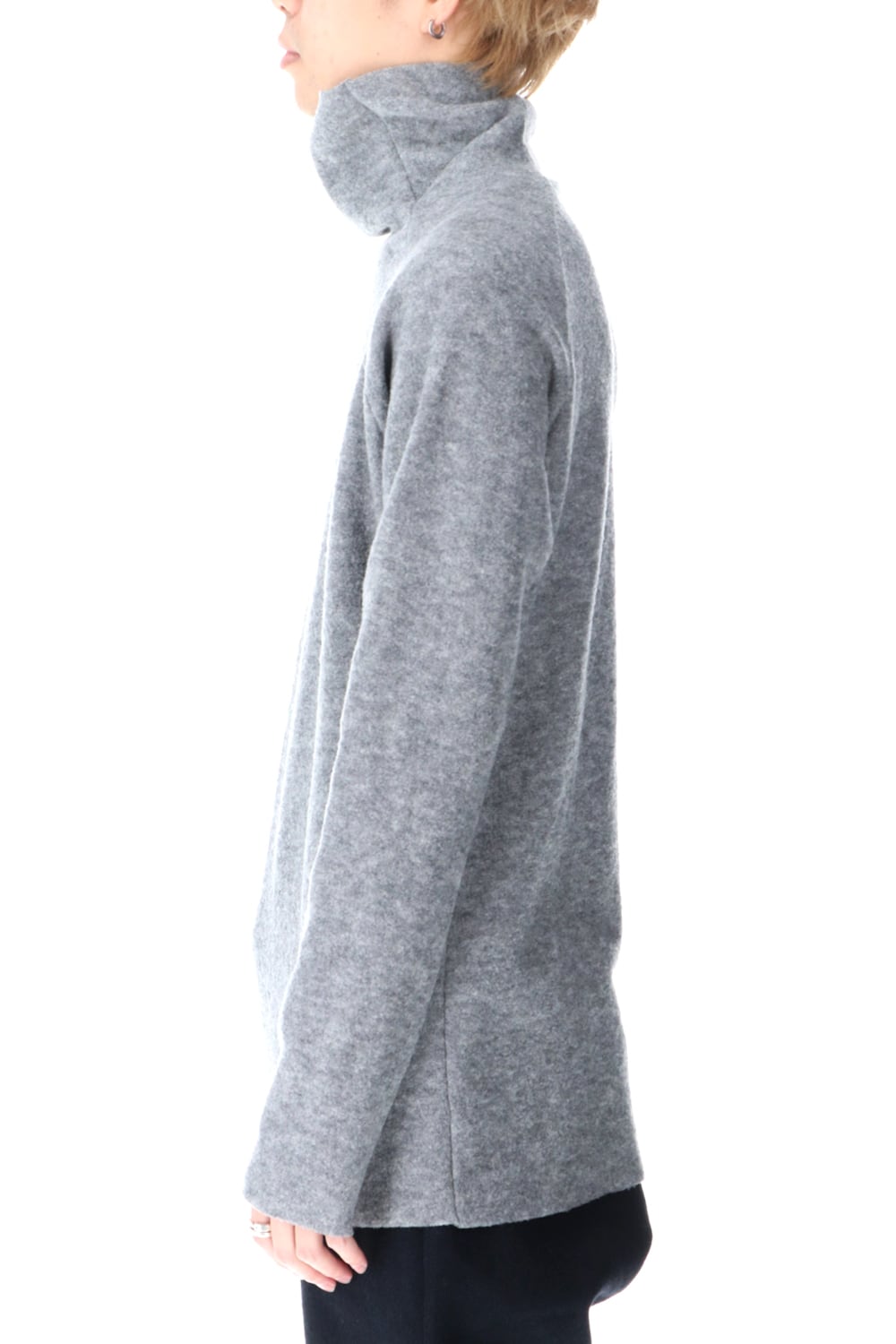 New Boucle Knit Bottle Neck D.Gray