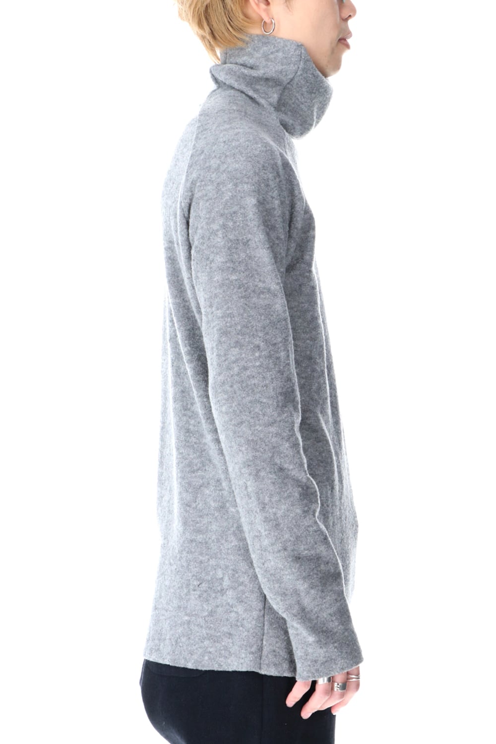 New Boucle Knit Bottle Neck D.Gray