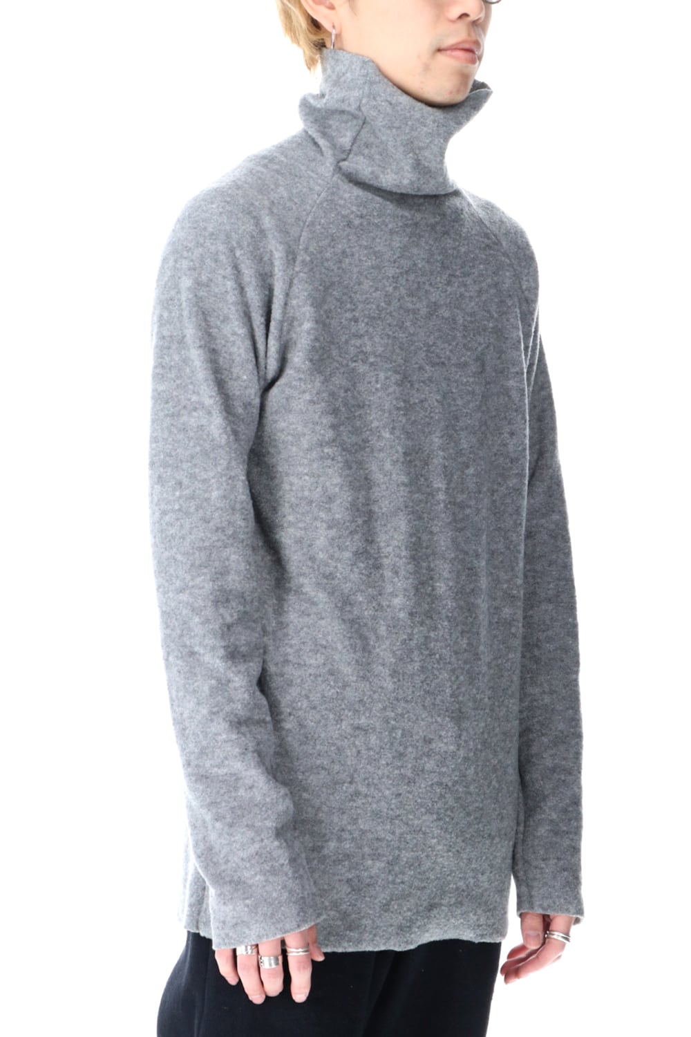 New Boucle Knit Bottle Neck D.Gray