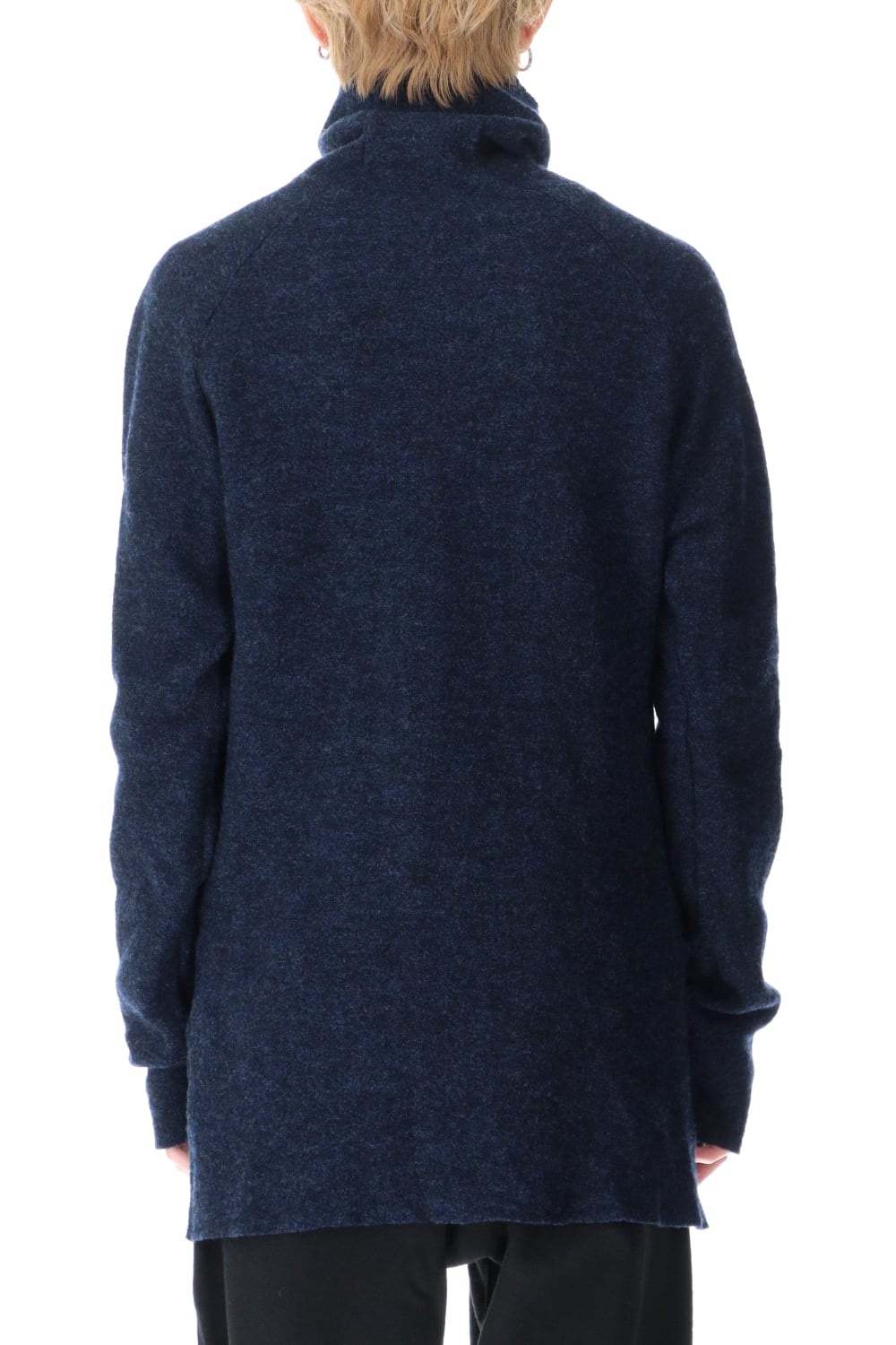 Boucle Bottle Neck Knit Navy