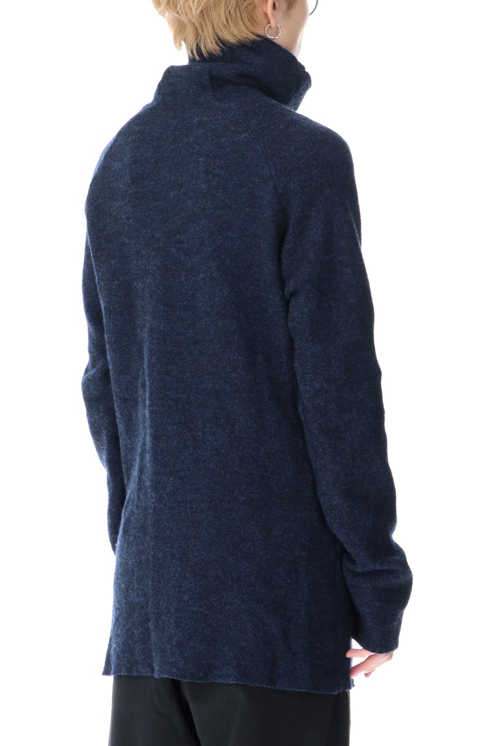 Boucle Bottle Neck Knit Navy