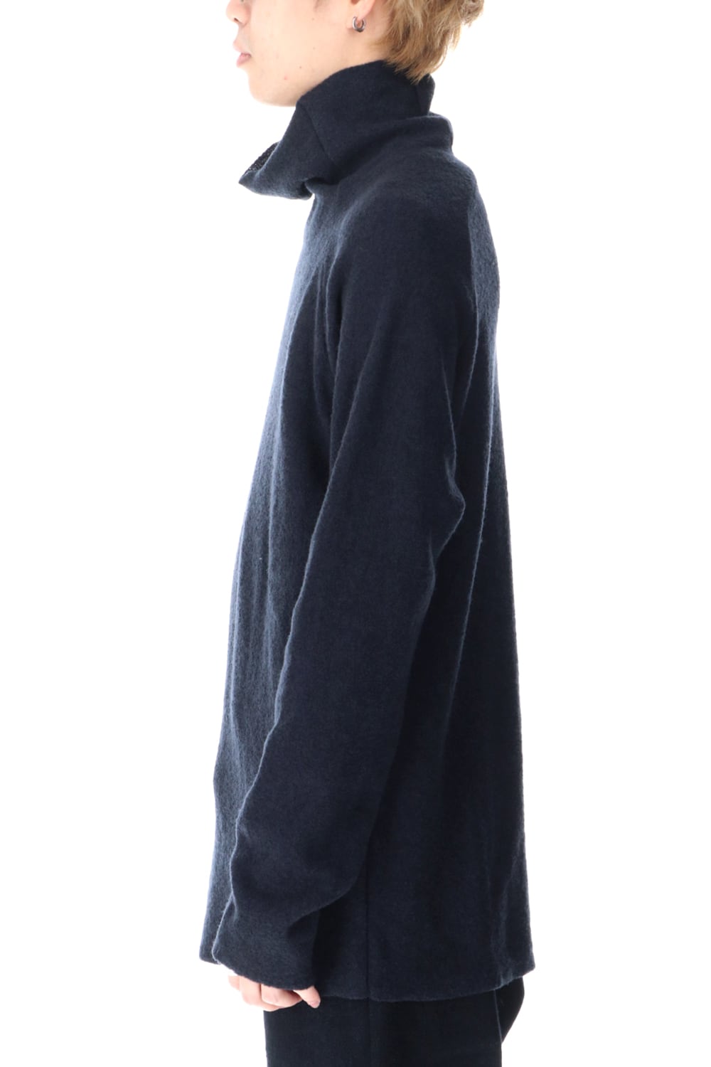 New Boucle Knit Bottle Neck D.Navy