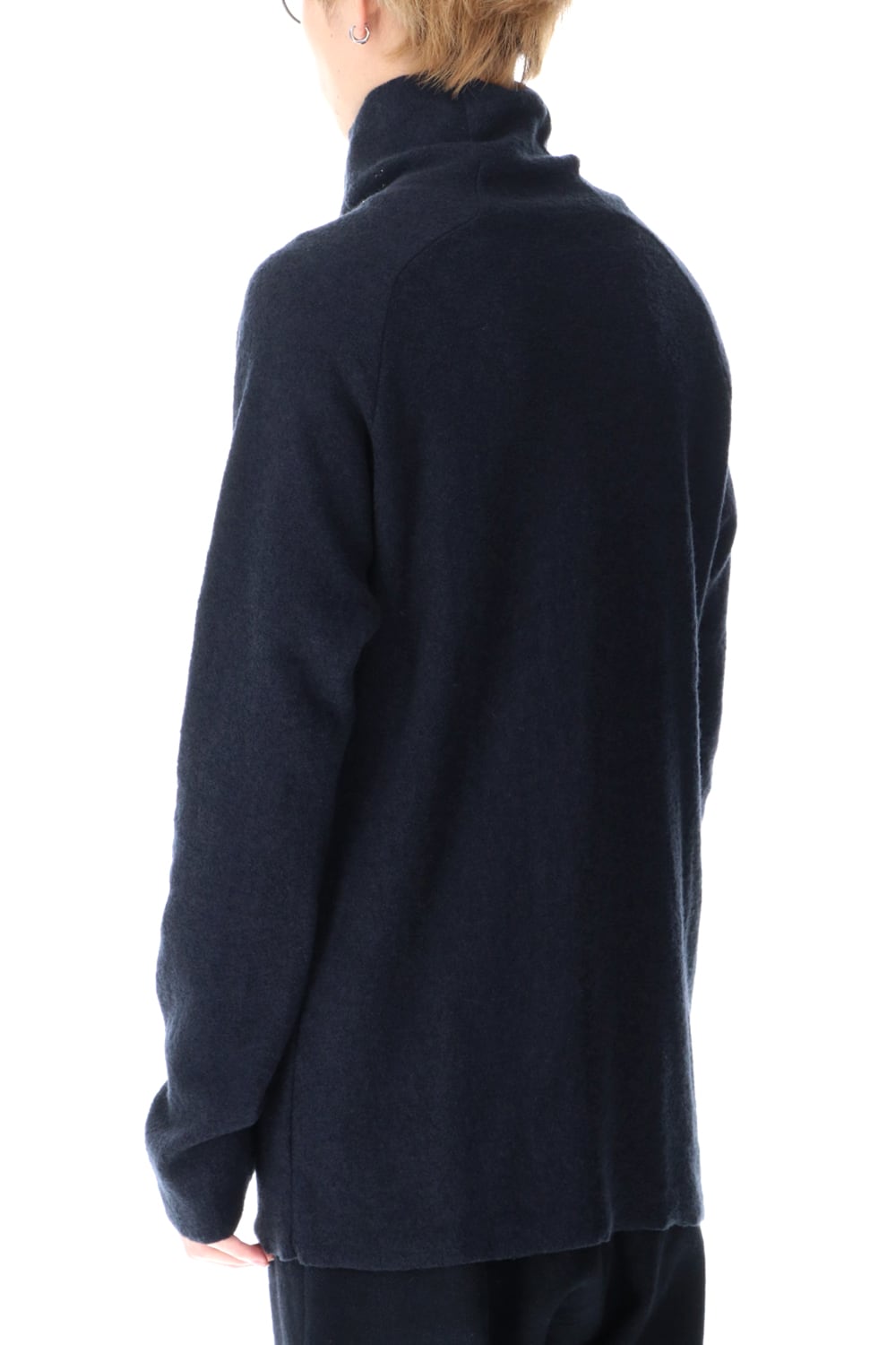New Boucle Knit Bottle Neck D.Navy