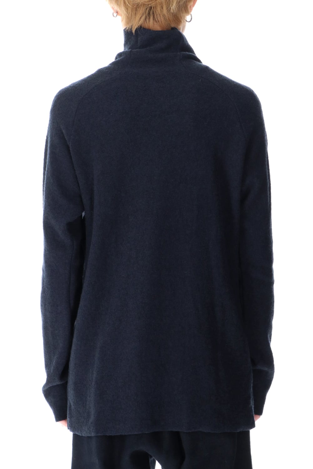 New Boucle Knit Bottle Neck D.Navy
