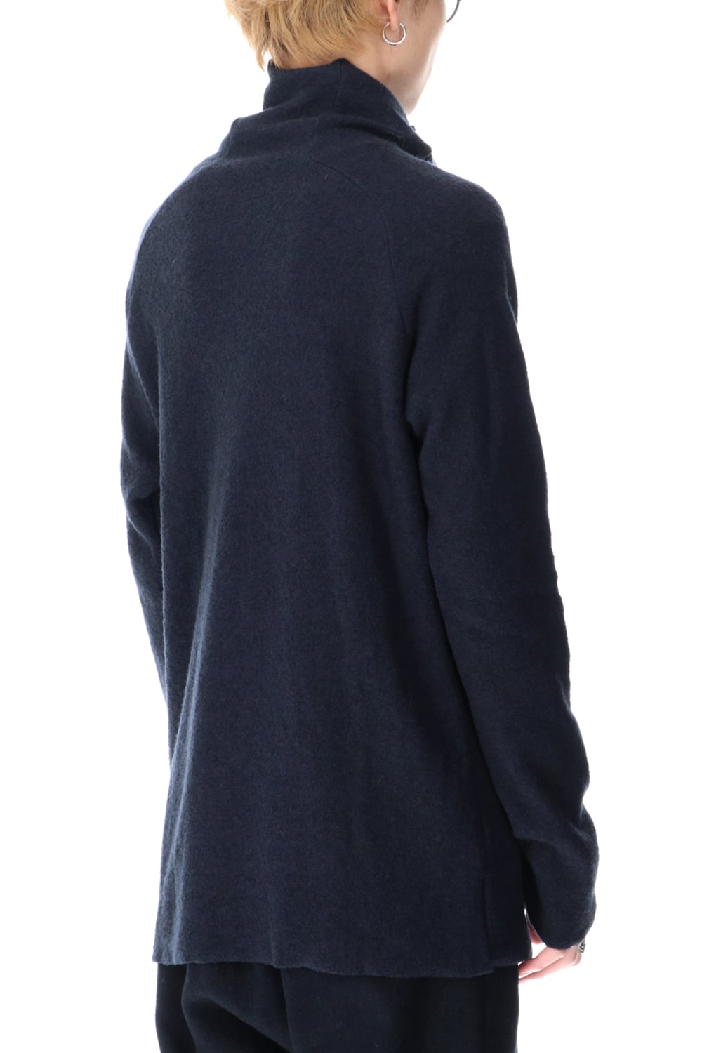 New Boucle Knit Bottle Neck D.Navy