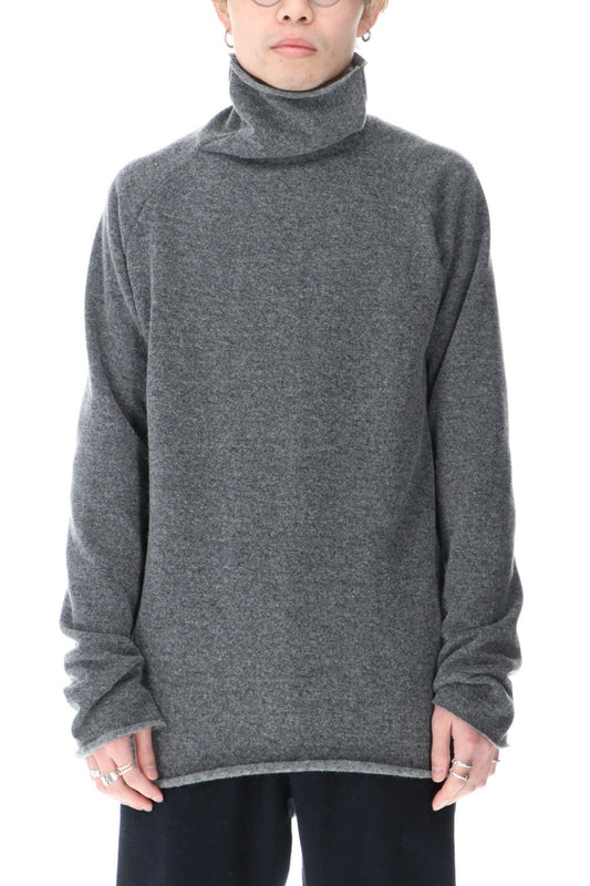 Italy MAPEL Wool Knit Bottle Neck Gray