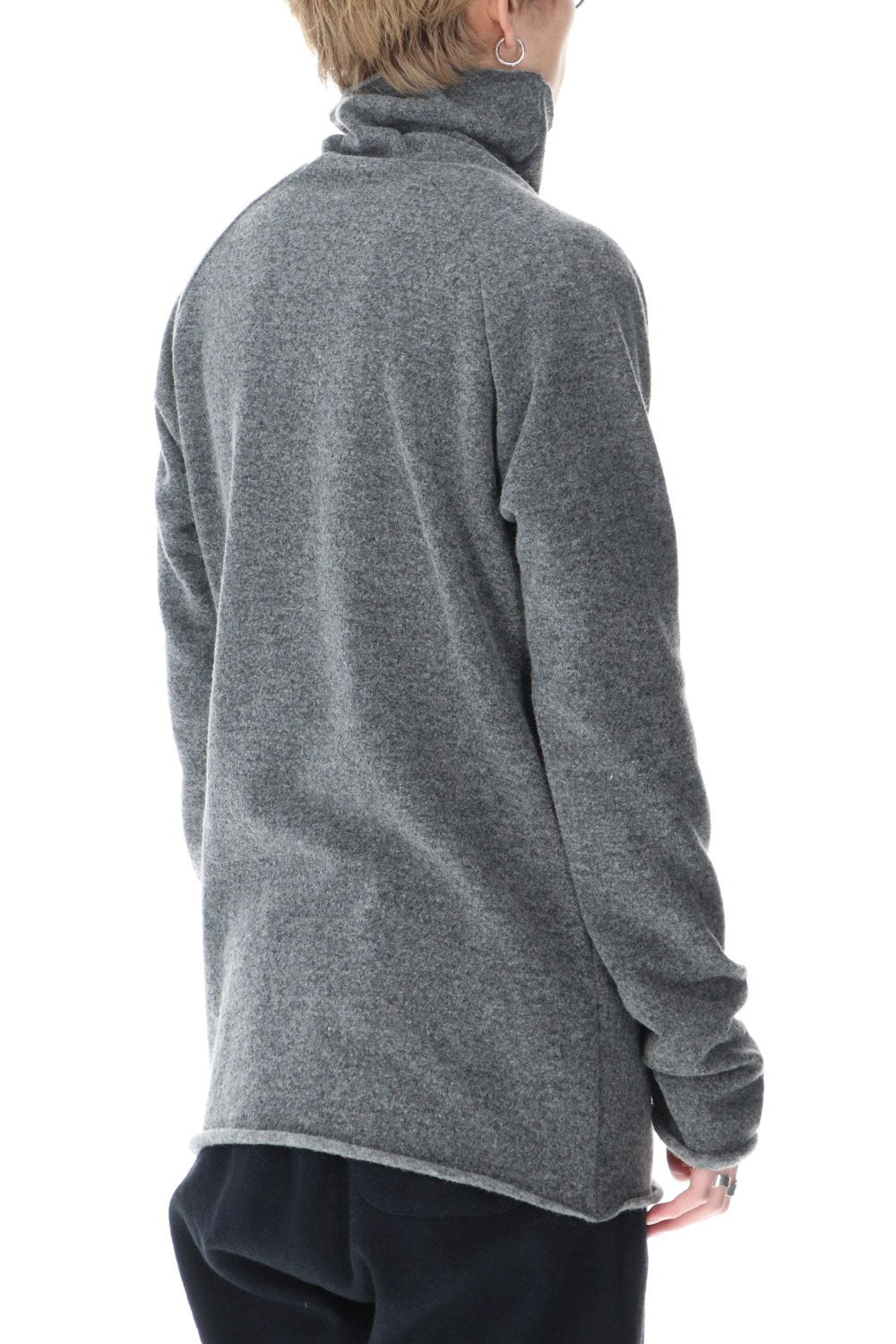 Italy MAPEL Wool Knit Bottle Neck Gray