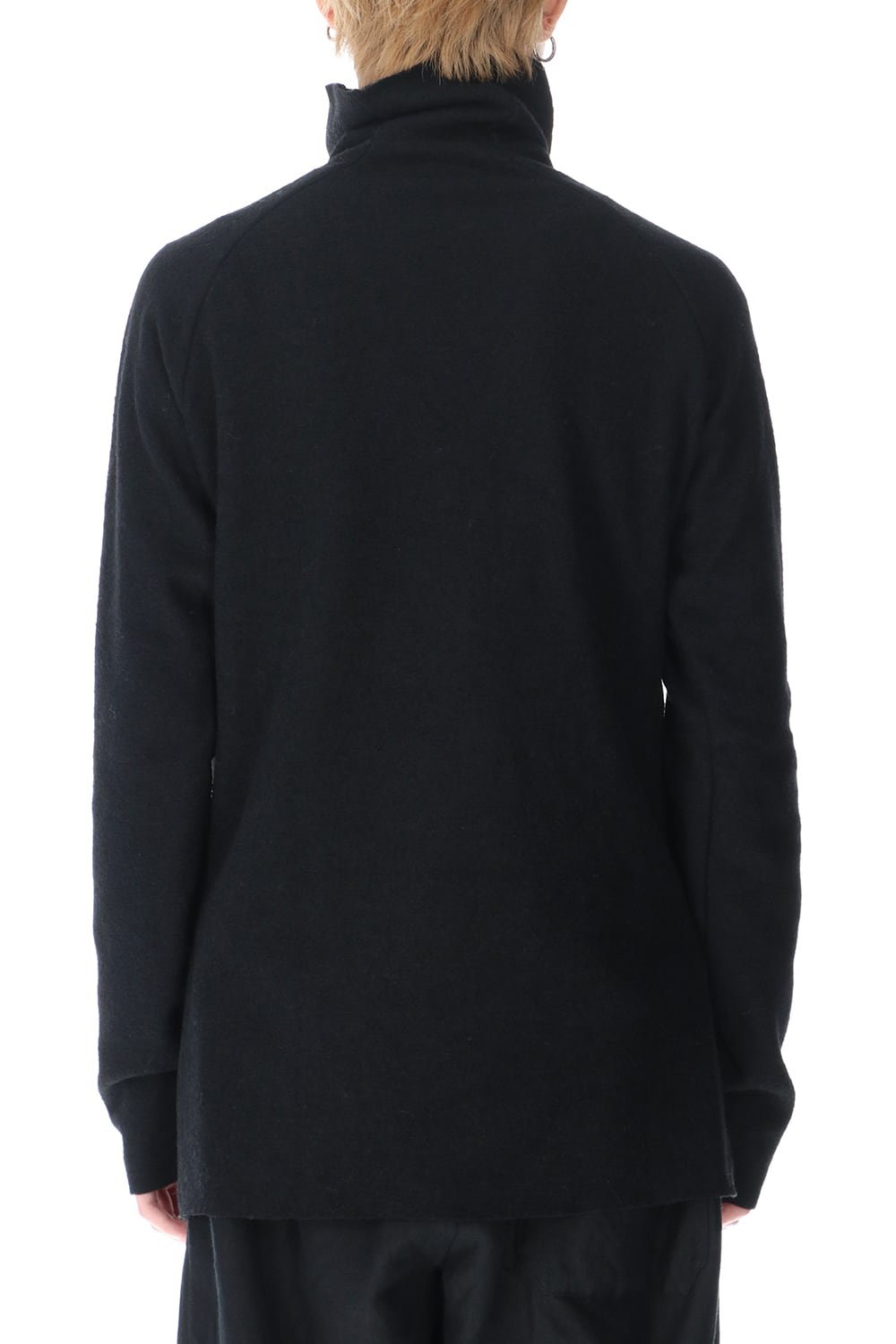 Wool Bottle Neck Knit Black