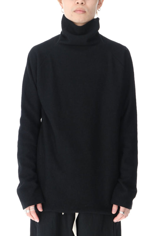 Wool Bottle Neck Knit Black