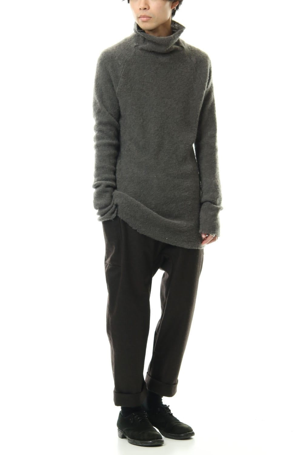 Pile Bottle Neck L/S Knit Khaki