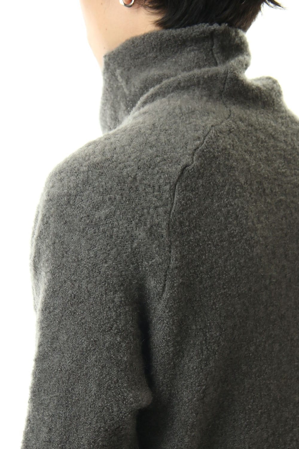 Pile Bottle Neck L/S Knit Khaki