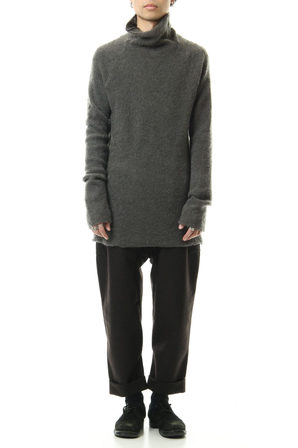 Pile Bottle Neck L/S Knit Khaki